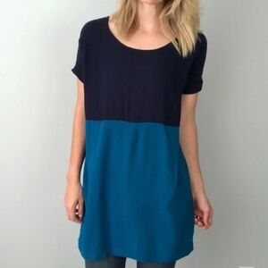 Sparkle & Fade Color Block Tunic Dress